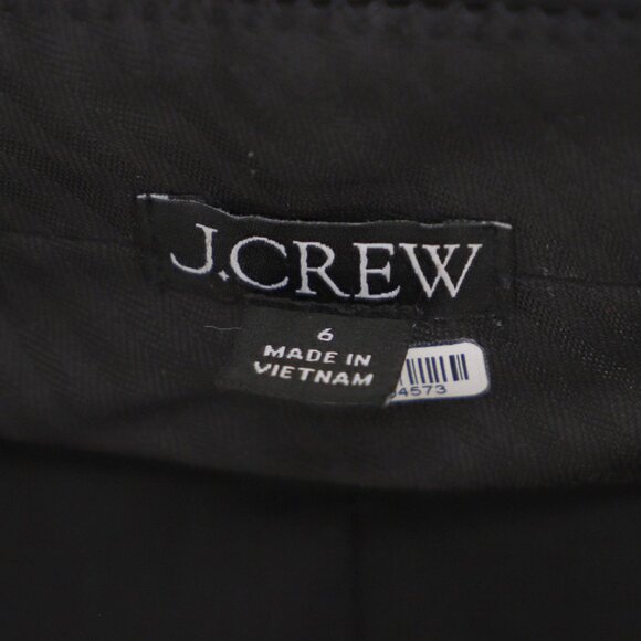 J.CREW Straight-Leg Essential Pant in Luster Crepe High Rise Black Size 6 - Picture 7 of 9